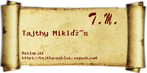 Tajthy Miklós névjegykártya