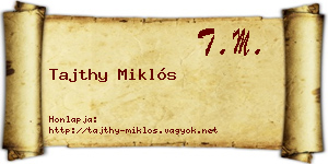 Tajthy Miklós névjegykártya