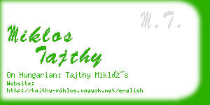 miklos tajthy business card